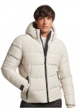 ΜΠΟΥΦΑΝ HOODED SPORTS PUFFER ΑΝΔΡΙΚΟ SUPERDRY ECRU