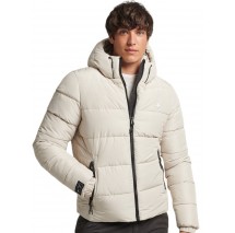 ΜΠΟΥΦΑΝ HOODED SPORTS PUFFER ΑΝΔΡΙΚΟ SUPERDRY ECRU