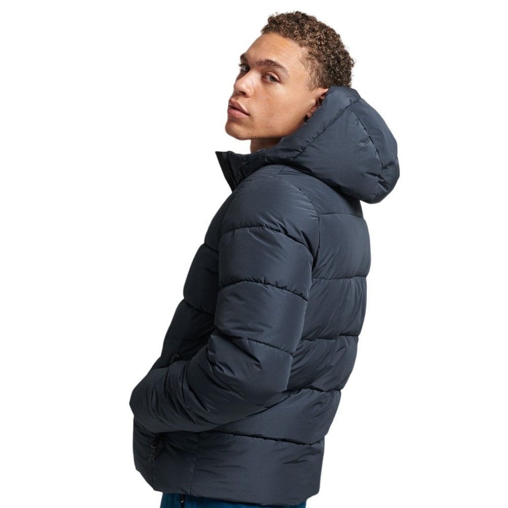 ΜΠΟΥΦΑΝ HOODED SPORTS PUFFER ΑΝΔΡΙΚΟ SUPERDRY NAVY