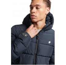 ΜΠΟΥΦΑΝ HOODED SPORTS PUFFER ΑΝΔΡΙΚΟ SUPERDRY NAVY