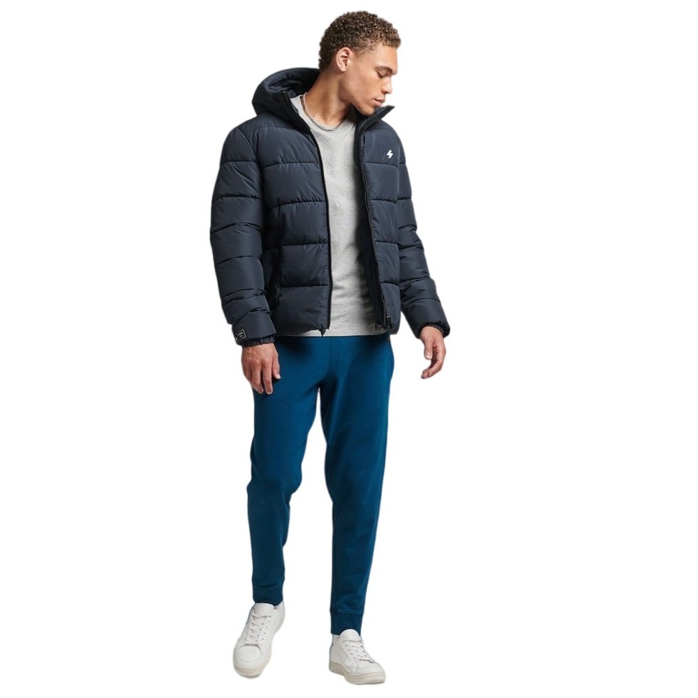 ΜΠΟΥΦΑΝ HOODED SPORTS PUFFER ΑΝΔΡΙΚΟ SUPERDRY NAVY