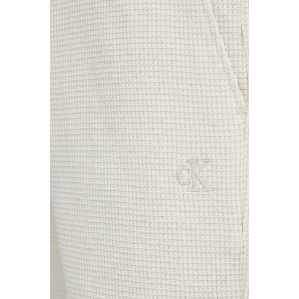 CALVIN KLEIN JEANS CHUNKY WAFFLE SHORT ΒΕΡΜΟΥΔΑ ΑΝΔΡΙΚΗ ECRU