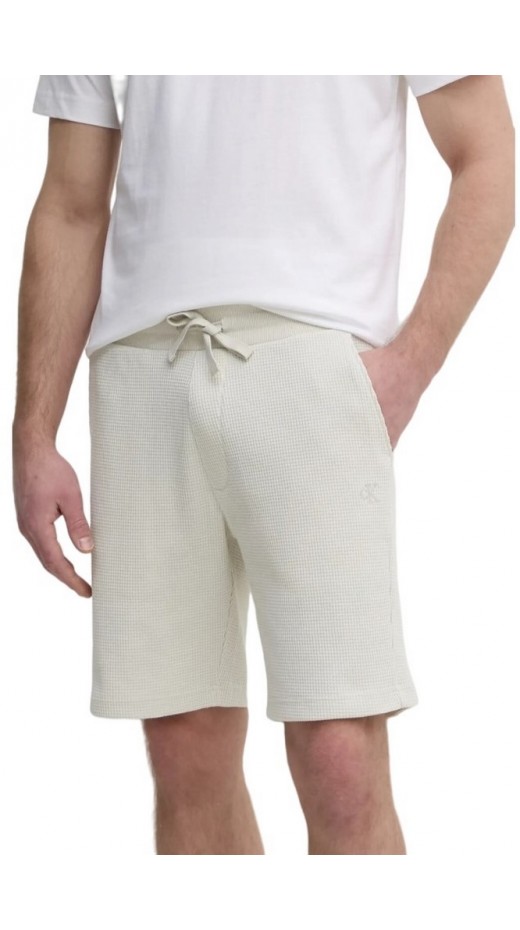 CALVIN KLEIN JEANS CHUNKY WAFFLE SHORT ΒΕΡΜΟΥΔΑ ΑΝΔΡΙΚΗ ECRU