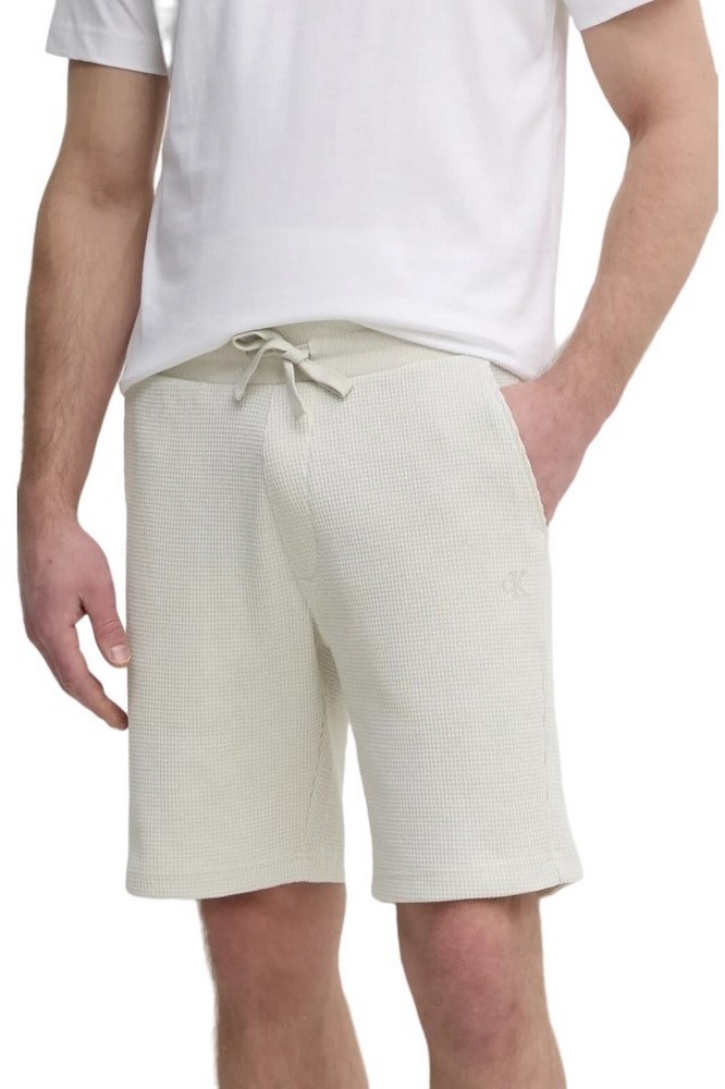 CALVIN KLEIN JEANS CHUNKY WAFFLE SHORT ΒΕΡΜΟΥΔΑ ΑΝΔΡΙΚΗ ECRU