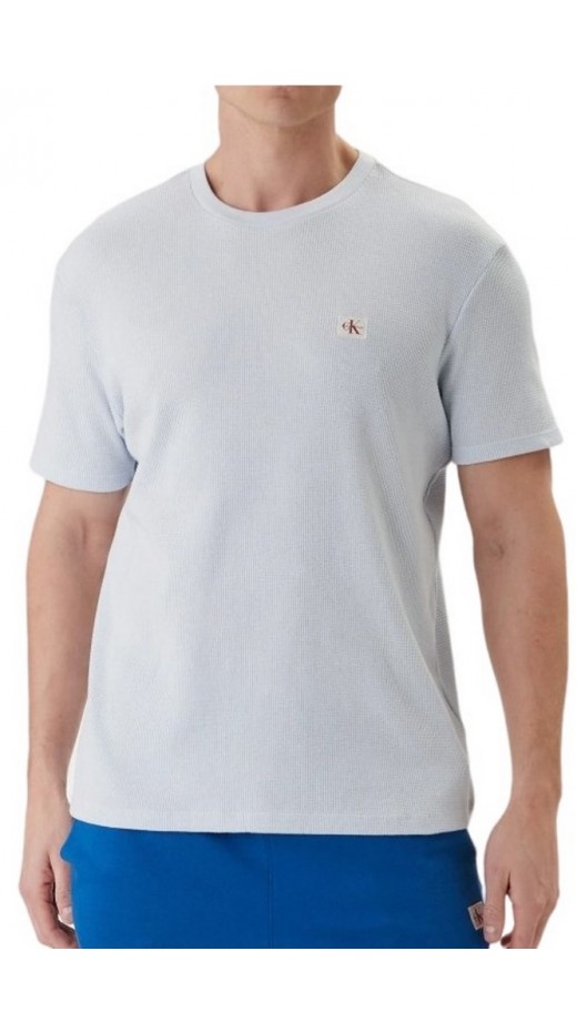 CALVIN KLEIN JEANS SS WAFFLE BADGE CREWNK T-SHIRT ΑΝΔΡΙΚΟ CIEL