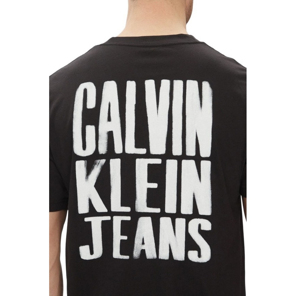 CALVIN KLEIN JEANS PAINTED CALVIN KLEIN JEANS TEE T-SHIRT ΜΠΛΟΥΖΑ ΑΝΔΡΙΚΗ BLACK