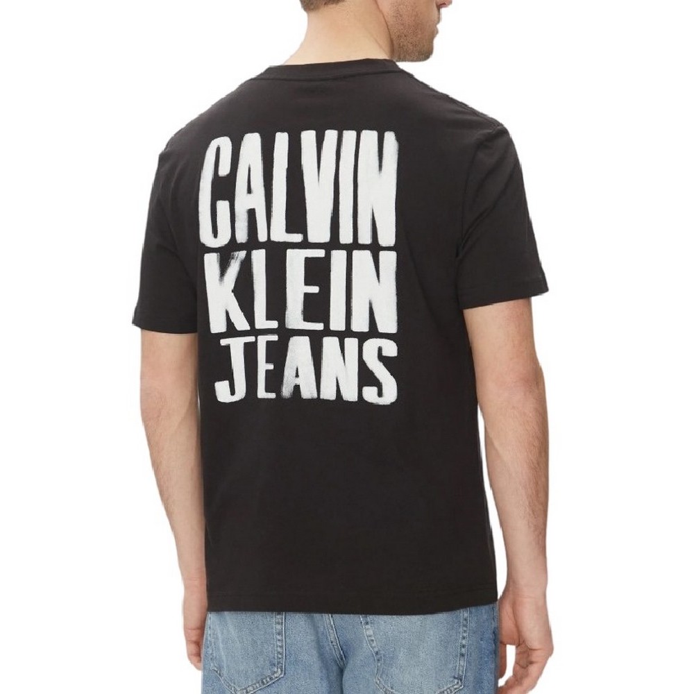 CALVIN KLEIN JEANS PAINTED CALVIN KLEIN JEANS TEE T-SHIRT ΜΠΛΟΥΖΑ ΑΝΔΡΙΚΗ BLACK