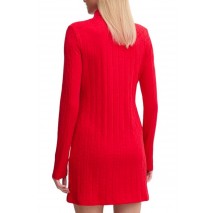CALVIN KLEIN JEANS AOP JACQUARD LS POLO DRESS ΦΟΡΕΜΑ ΓΥΝΑΙΚΕΙΟ RED