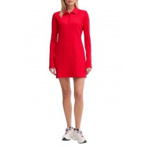 CALVIN KLEIN JEANS AOP JACQUARD LS POLO DRESS ΦΟΡΕΜΑ ΓΥΝΑΙΚΕΙΟ RED