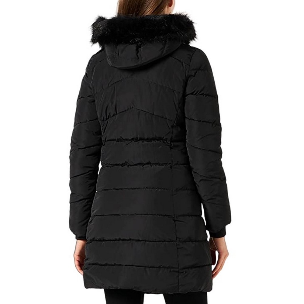 CALVIN KLEIN JEANS FAUX FUR MW FITTED LONG PUFFER ΜΠΟΥΦΑΝ ΓΥΝΑΙΚΕΙΟ BLACK