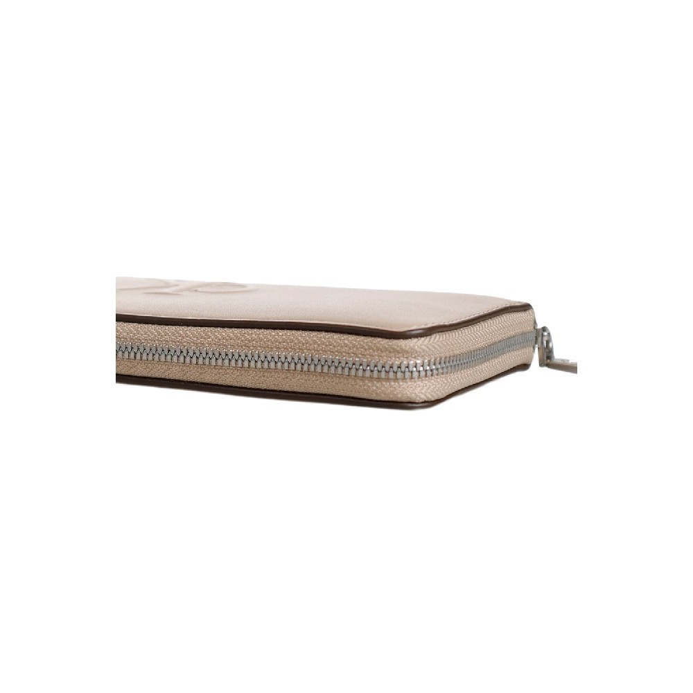 CALVIN KLEIN JEANS SCULPTED ZIP AROUND WALLET ΠΟΡΤΟΦΟΛΙ ΓΥΝΑΙΚΕΙΟ BEIGE