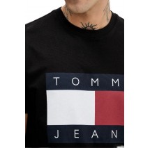 TOMMY JEANS  REG BIG FLAG SS TEE T-SHIRT ΜΠΛΟΥΖΑ ΑΝΔΡΙΚΗ BLACK