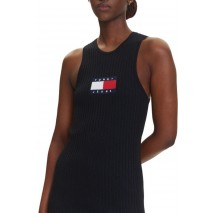 TOMMY JEANS FLAG SWEATER MINI DRESS EXT ΦΟΡΕΜΑ ΓΥΝΑΙΚΕΙΟ BLACK