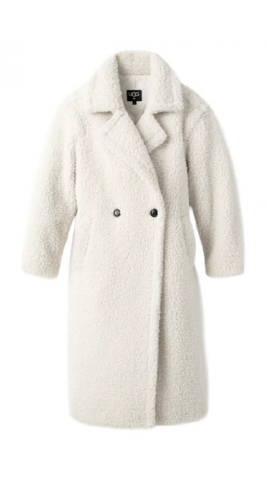 UGG GERTRUDE LONG TEDDY COAT ΓΟΥΝΑ ΓΥΝΑΙΚΕΙΑ WHITE