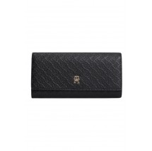 TOMMY HILFIGER ICON LRG FLAP WALLET MONO ΠΟΡΤΟΦΟΛΙ ΓΥΝΑΙΚΕΙΟ BLACK