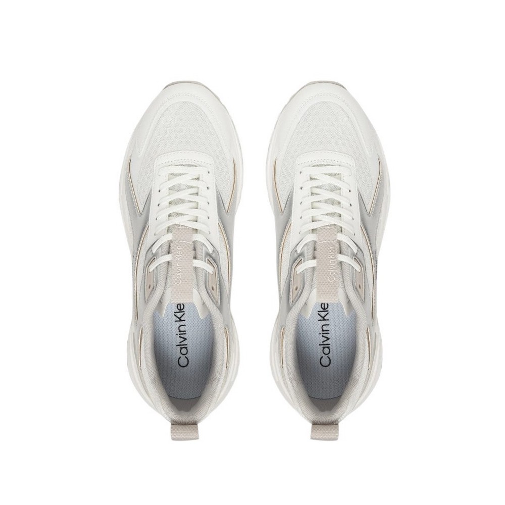 CALVIN KLEIN HIKE RUN CKSTRIPE MESH MET ΠΑΠΟΥΤΣΙ ΓΥΝΑΙΚΕΙΟ WHITE/SILVER