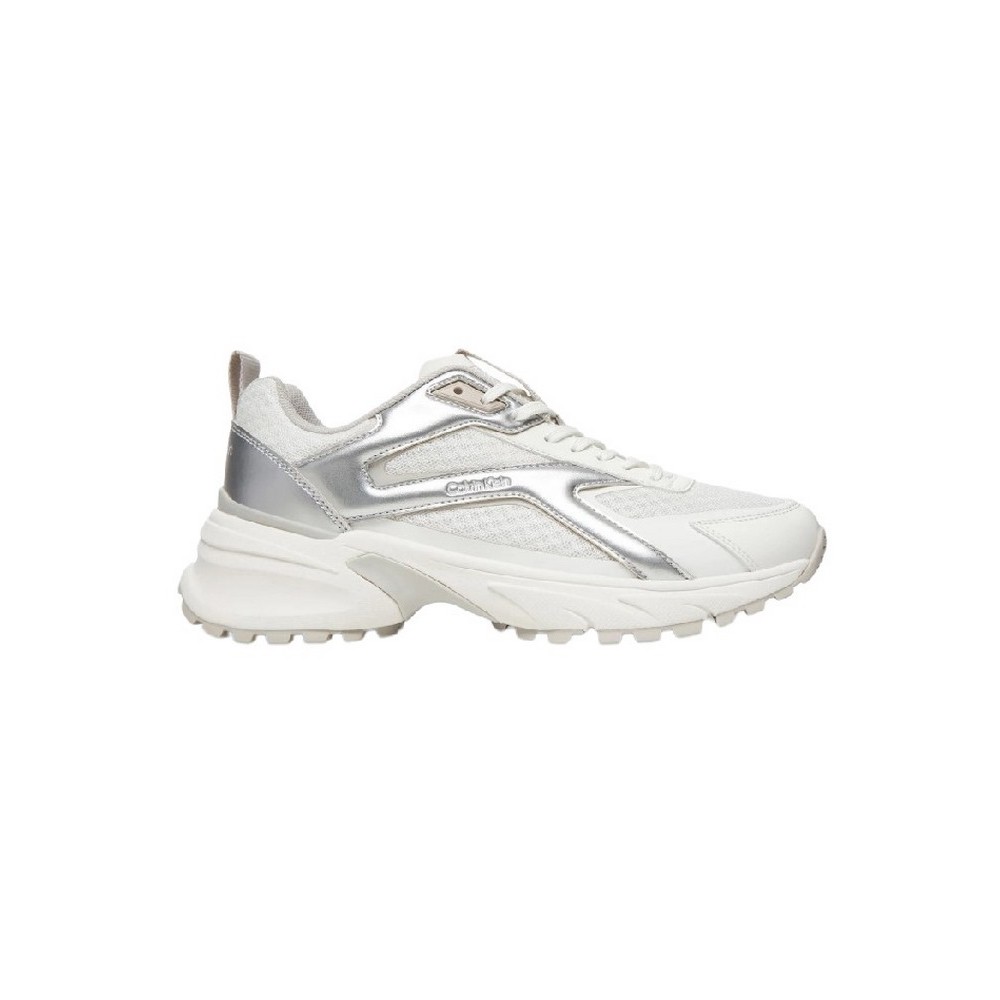 CALVIN KLEIN HIKE RUN CKSTRIPE MESH MET ΠΑΠΟΥΤΣΙ ΓΥΝΑΙΚΕΙΟ WHITE/SILVER