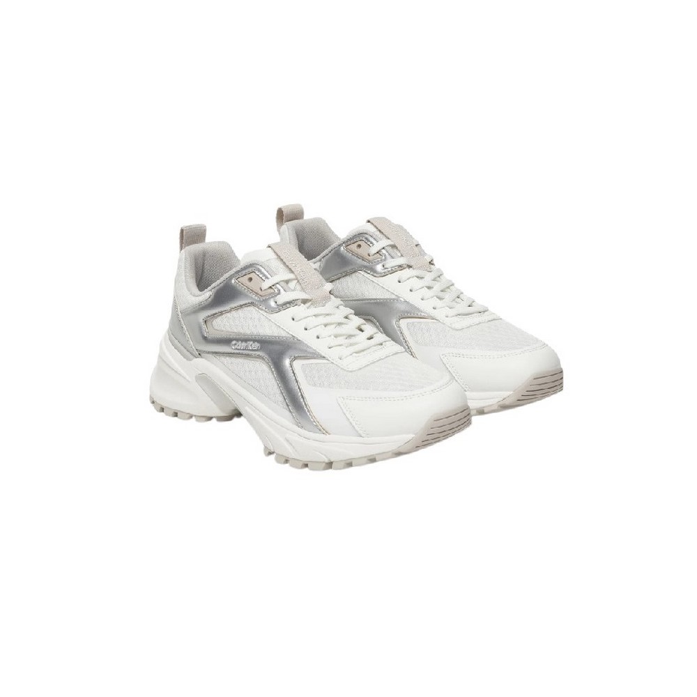 CALVIN KLEIN HIKE RUN CKSTRIPE MESH MET ΠΑΠΟΥΤΣΙ ΓΥΝΑΙΚΕΙΟ WHITE/SILVER