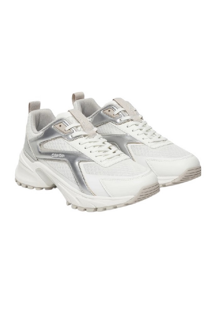 CALVIN KLEIN HIKE RUN CKSTRIPE MESH MET ΠΑΠΟΥΤΣΙ ΓΥΝΑΙΚΕΙΟ WHITE/SILVER