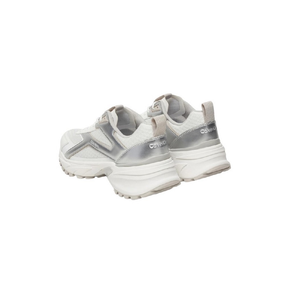 CALVIN KLEIN HIKE RUN CKSTRIPE MESH MET ΠΑΠΟΥΤΣΙ ΓΥΝΑΙΚΕΙΟ WHITE/SILVER