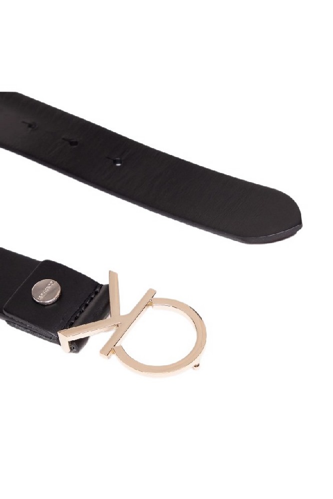 CALVIN KLEIN ADJ LOGO BELT 3.5CM ΖΩΝΗ ΓΥΝΑΙΚΕΙΑ BLACK/GOLD
