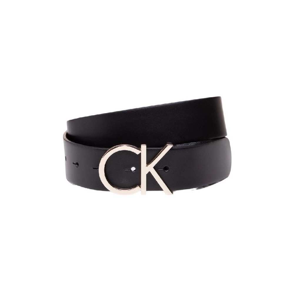 CALVIN KLEIN ADJ LOGO BELT 3.5CM ΖΩΝΗ ΓΥΝΑΙΚΕΙΑ BLACK/GOLD