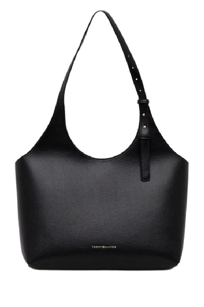 TOMMY HILFIGER  LOGO TOTE ΤΣΑΝΤΑ ΓΥΝΑΙΚΕΙΑ BLACK