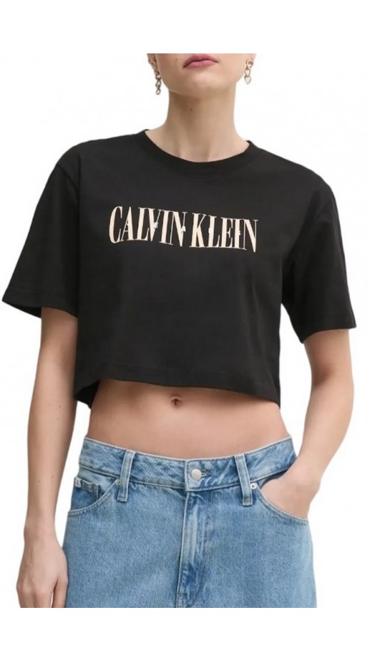 CALVIN KLEIN JEANS VARSITY CALVIN KLEIN BOXY TEE T-SHIRT ΜΠΛΟΥΖΑ ΓΥΝΑΙΚΕΙΑ BLACK