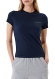 TOMMY JEANS SLIM LINEAR SS TEE EXT T-SHIRT ΜΠΛΟΥΖΑ ΓΥΝΑΙΚΕΙΑ NAVY