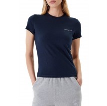 TOMMY JEANS SLIM LINEAR SS TEE EXT T-SHIRT ΜΠΛΟΥΖΑ ΓΥΝΑΙΚΕΙΑ NAVY