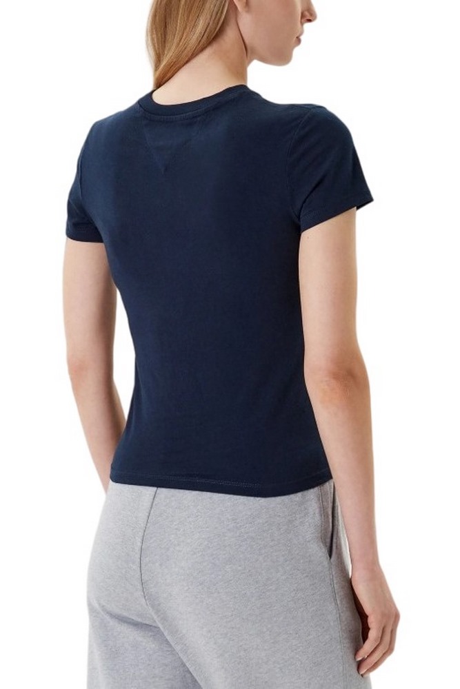 TOMMY JEANS SLIM LINEAR SS TEE EXT T-SHIRT ΜΠΛΟΥΖΑ ΓΥΝΑΙΚΕΙΑ NAVY