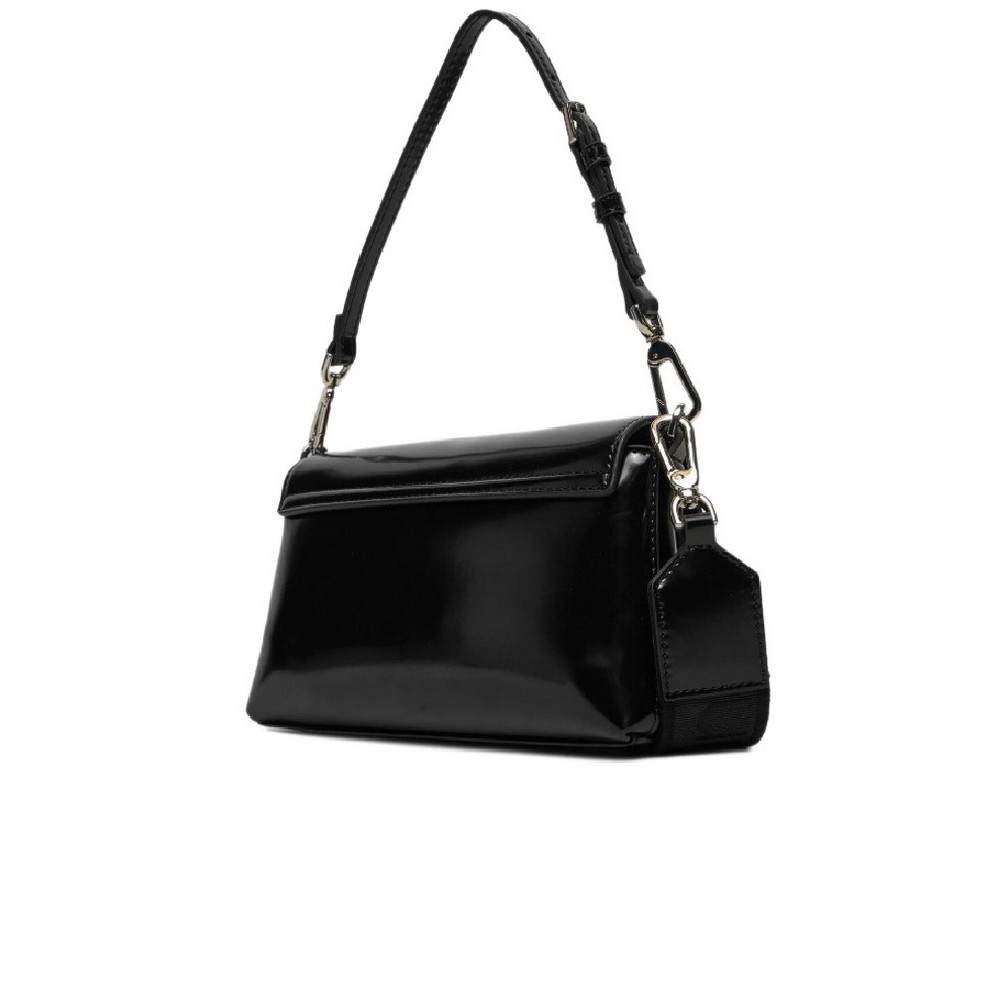 CALVIN KLEIN MUST DBL STRAP MINI BAG_SHINY ΤΣΑΝΤΑ ΓΥΝΑΙΚΕΙΑ BLACK
