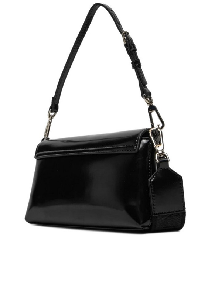 CALVIN KLEIN MUST DBL STRAP MINI BAG_SHINY ΤΣΑΝΤΑ ΓΥΝΑΙΚΕΙΑ BLACK