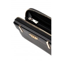 GUESS ANADELA SLG MEDIUM ZIP AROUND ΠΟΡΤΟΦΟΛΙ ΓΥΝΑΙΚΕΙΟ BLACK