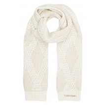 CALVIN KLEIN JEANS CONTEMPORARY ARCYLE SCARF ΚΑΣΚΟΛ ΓΥΝΑΙΚΕΙΟ ECRU