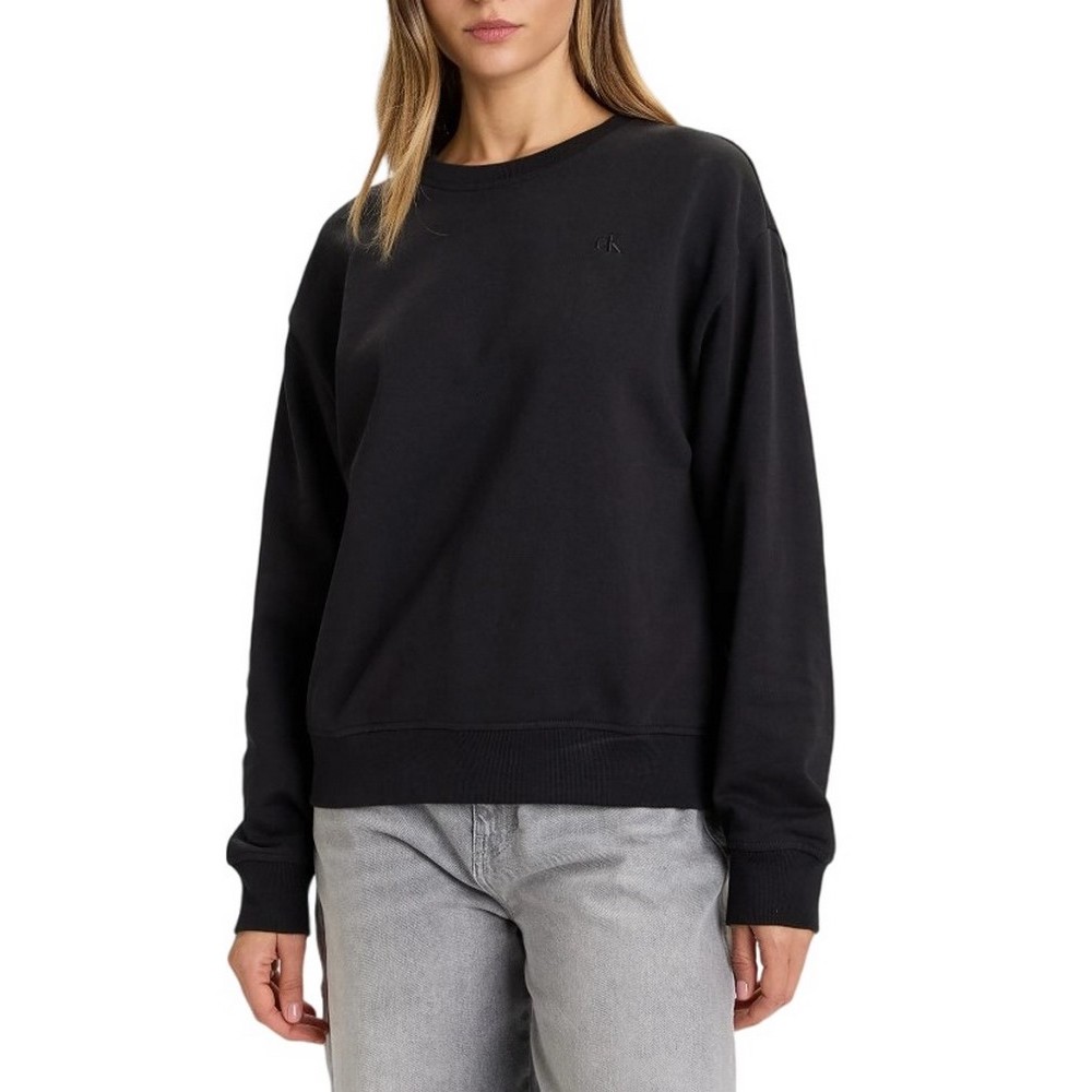 CALVIN KLEIN JEANS LS ARCHV LG FRNCH TR ΦΟΥΤΕΡ ΜΠΛΟΥΖΑ ΓΥΝΑΙΚΕΙΑ BLACK