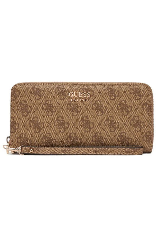 GUESS BRENTON SLG LRG ZIP AROUND ΠΟΡΤΟΦΟΛΙ ΓΥΝΑΙΚΕΙΟ LATTE