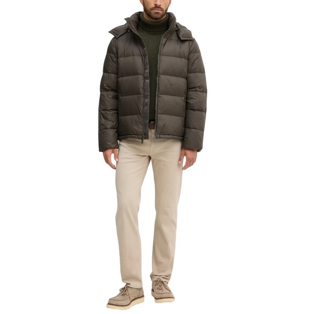 CALVIN KLEIN JEANS LS NYLN ZP OFF HD DW ΜΠΟΥΦΑΝ ΑΝΔΡΙΚΟ KHAKI