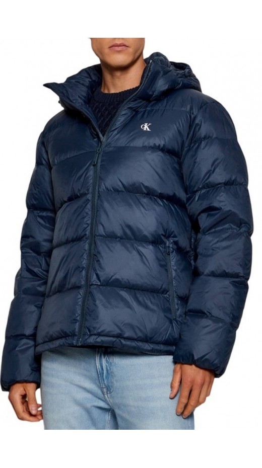 CALVIN KLEIN JEANS LS NYLN ZP OFF HD DW ΜΠΟΥΦΑΝ ΑΝΔΡΙΚΟ NAVY