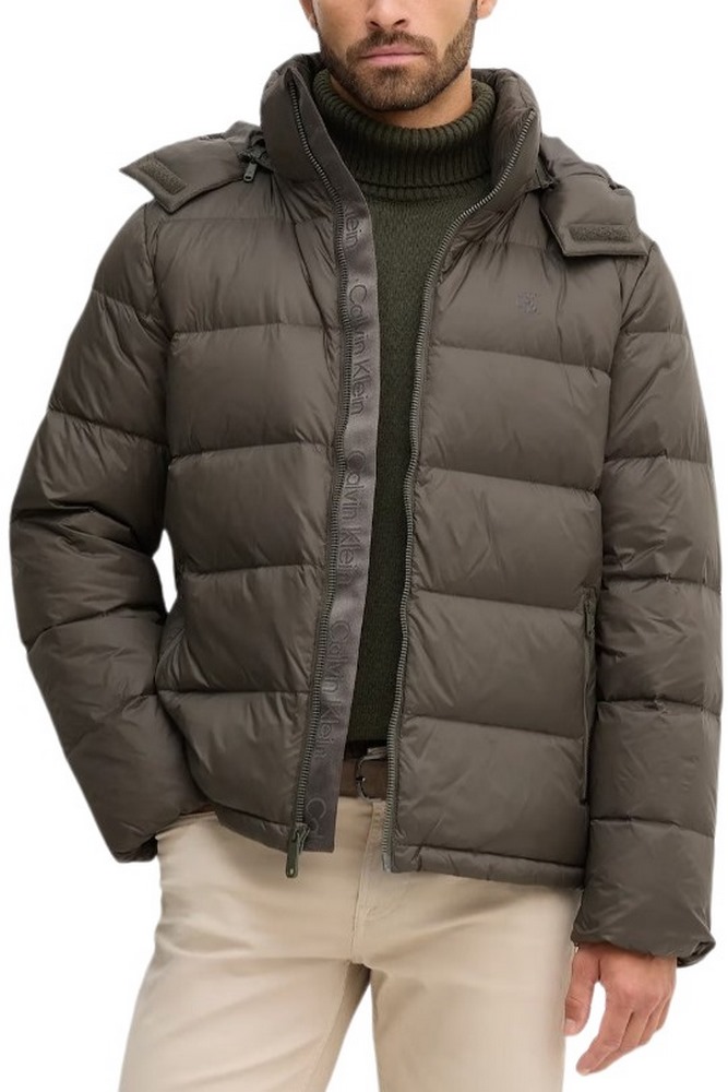 CALVIN KLEIN JEANS LS NYLN ZP OFF HD DW ΜΠΟΥΦΑΝ ΑΝΔΡΙΚΟ KHAKI
