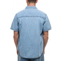 GUESS JEANS REGULAR SS DENIM ΠΟΥΚΑΜΙΣΟ ΑΝΔΡΙΚΟ LIGHT DENIM