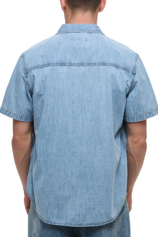 GUESS JEANS REGULAR SS DENIM ΠΟΥΚΑΜΙΣΟ ΑΝΔΡΙΚΟ LIGHT DENIM