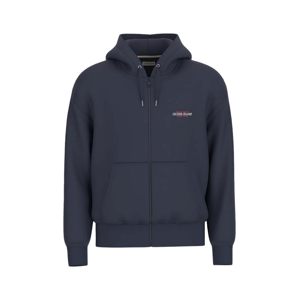 GUESS JEANS ZIP HOOD REG AM TRAD SWEAT ΖΑΚΕΤΑ ΦΟΥΤΕΡ ΑΝΔΡΙΚΗ DARK NAVY