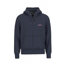 GUESS JEANS ZIP HOOD REG AM TRAD SWEAT ΖΑΚΕΤΑ ΦΟΥΤΕΡ ΑΝΔΡΙΚΗ DARK NAVY