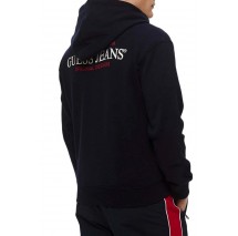 GUESS JEANS ZIP HOOD REG AM TRAD SWEAT ΖΑΚΕΤΑ ΦΟΥΤΕΡ ΑΝΔΡΙΚΗ DARK NAVY