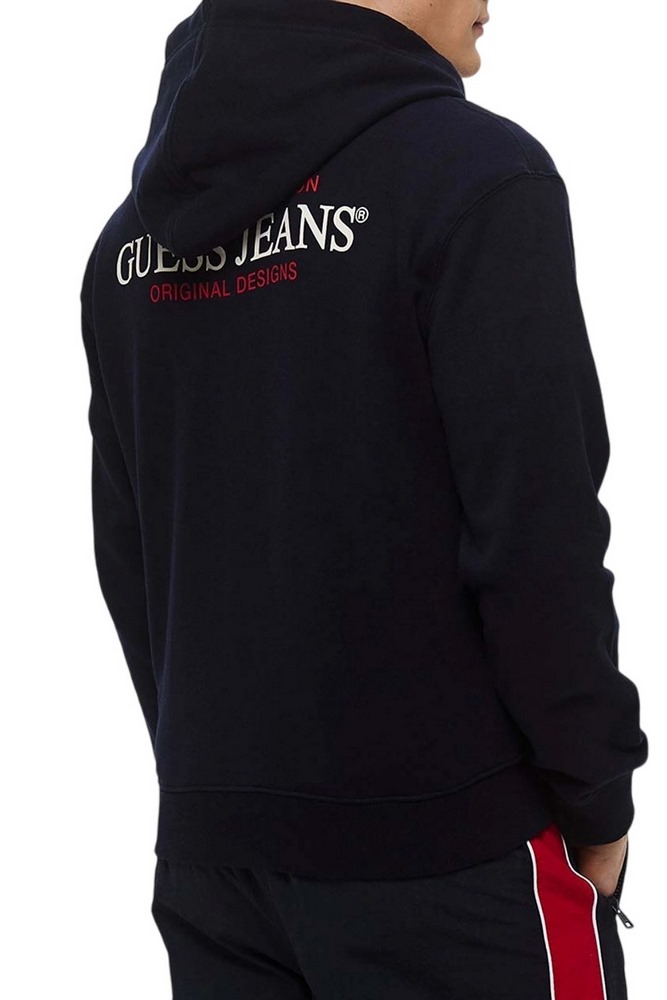 GUESS JEANS ZIP HOOD REG AM TRAD SWEAT ΖΑΚΕΤΑ ΦΟΥΤΕΡ ΑΝΔΡΙΚΗ DARK NAVY