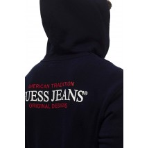 GUESS JEANS ZIP HOOD REG AM TRAD SWEAT ΖΑΚΕΤΑ ΦΟΥΤΕΡ ΑΝΔΡΙΚΗ DARK NAVY