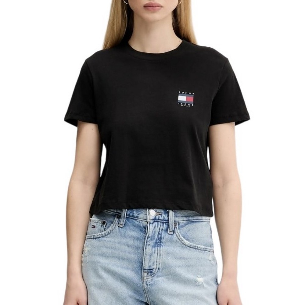 TOMMY JEANS  REG SH TOMMY US FLAG T-SHIRT ΜΠΛΟΥΖΑ ΓΥΝΑΙΚΕΙΑ BLACK