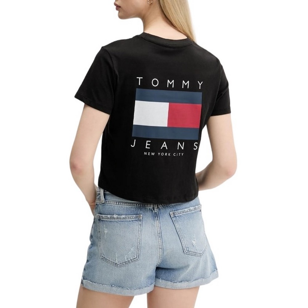 TOMMY JEANS  REG SH TOMMY US FLAG T-SHIRT ΜΠΛΟΥΖΑ ΓΥΝΑΙΚΕΙΑ BLACK
