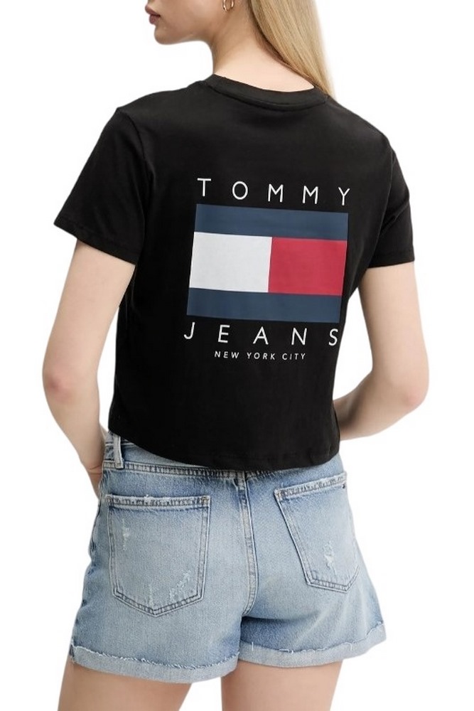 TOMMY JEANS  REG SH TOMMY US FLAG T-SHIRT ΜΠΛΟΥΖΑ ΓΥΝΑΙΚΕΙΑ BLACK